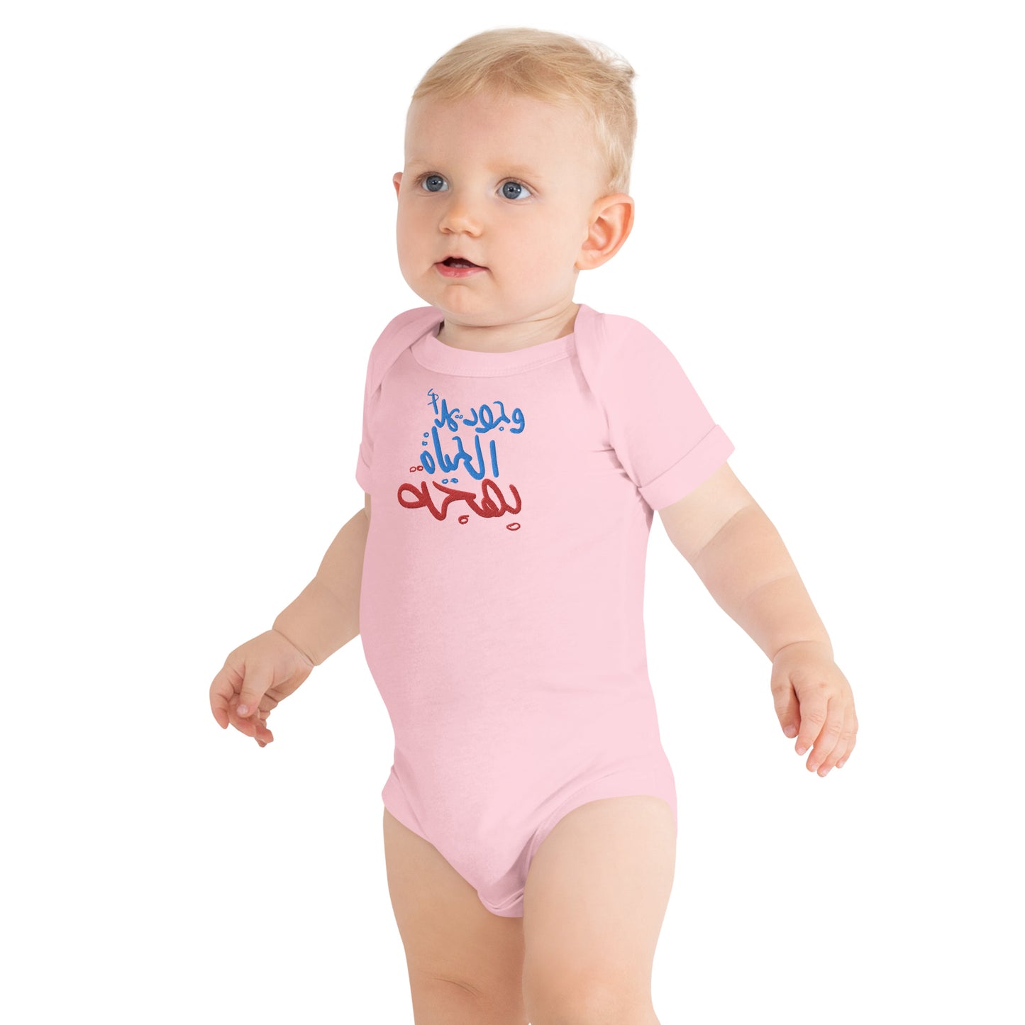 Embroidered Baby short sleeve one piece
