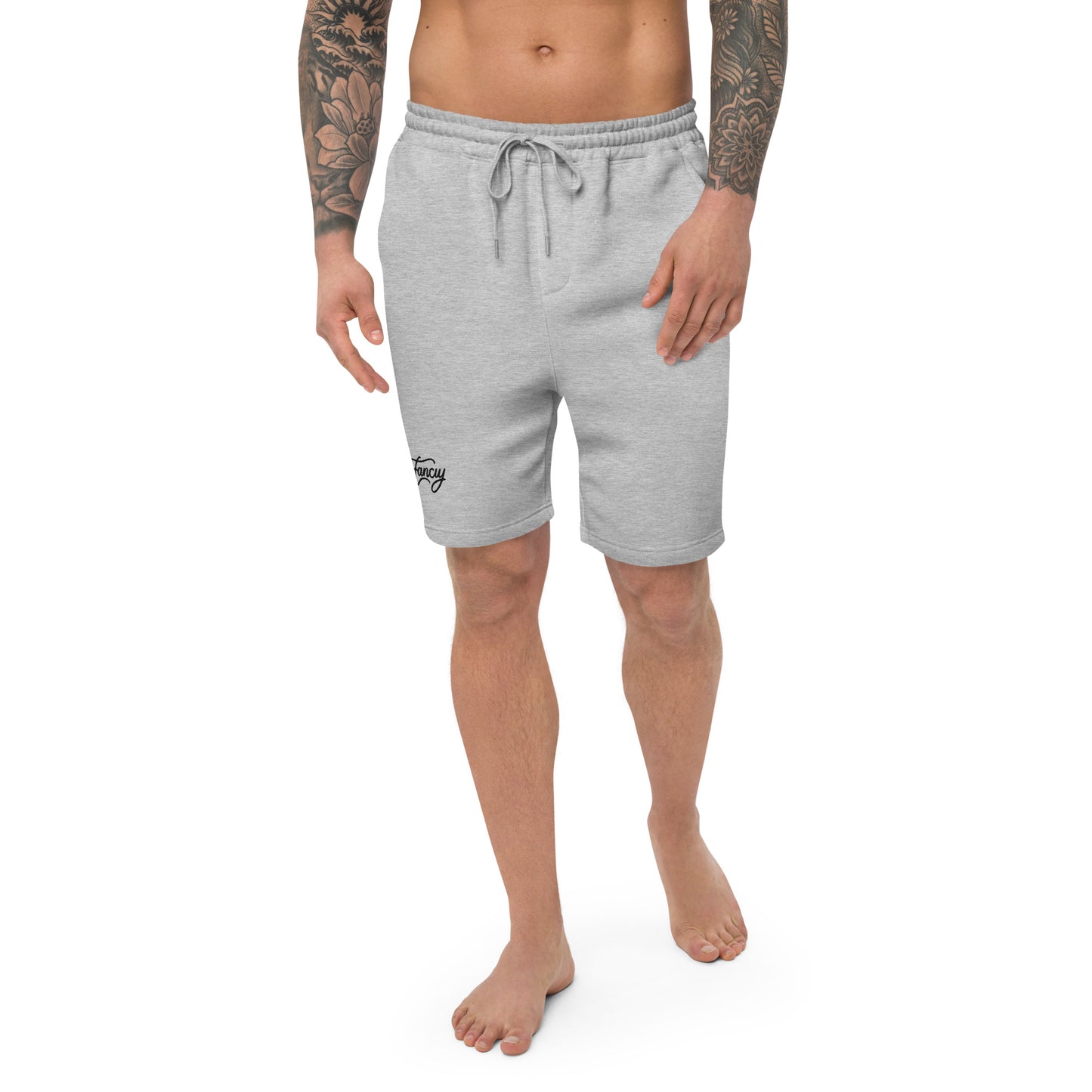 Embroidered Men's fleece shorts
