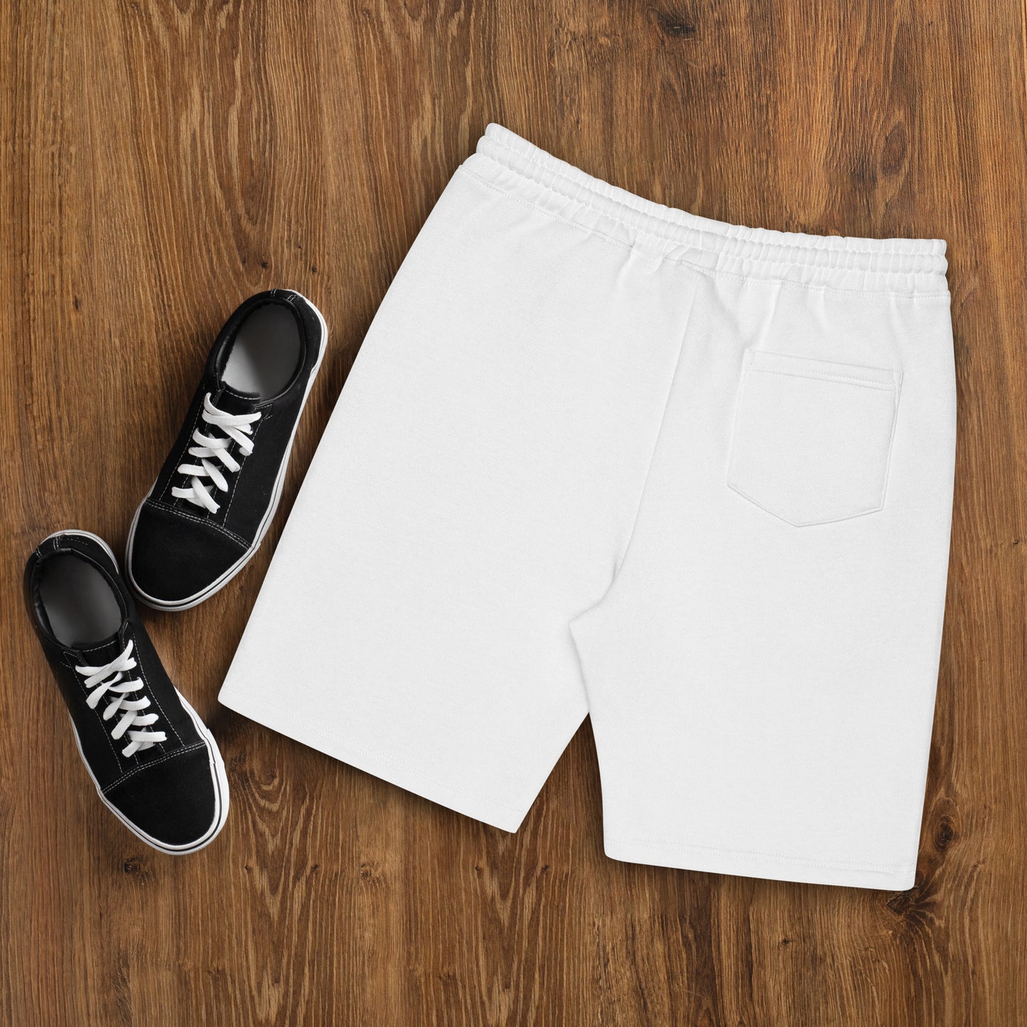 Embroidered Men's fleece shorts