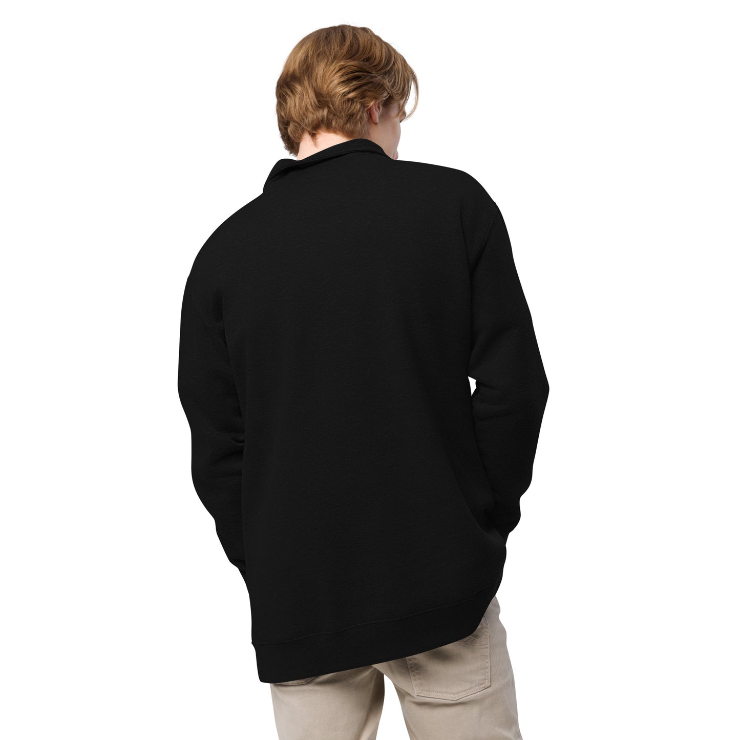 Embroidered Men's fleece pullover