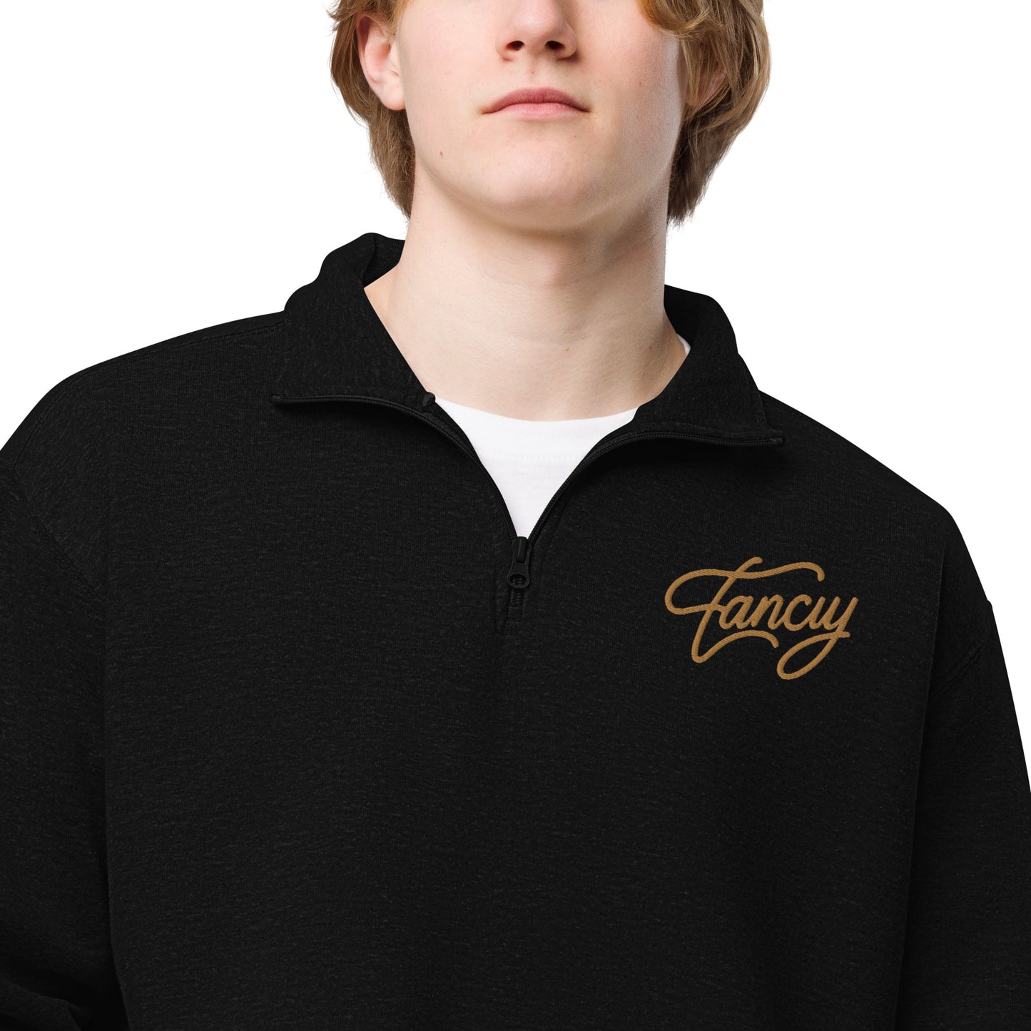 Embroidered Men's fleece pullover