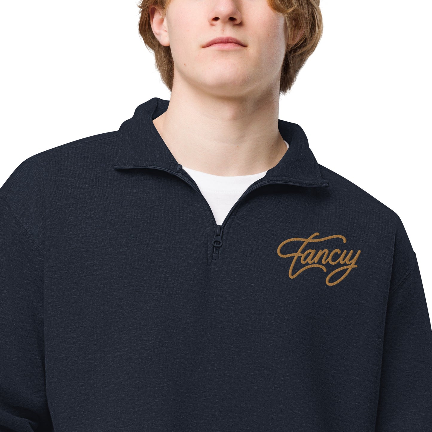Embroidered Men's fleece pullover