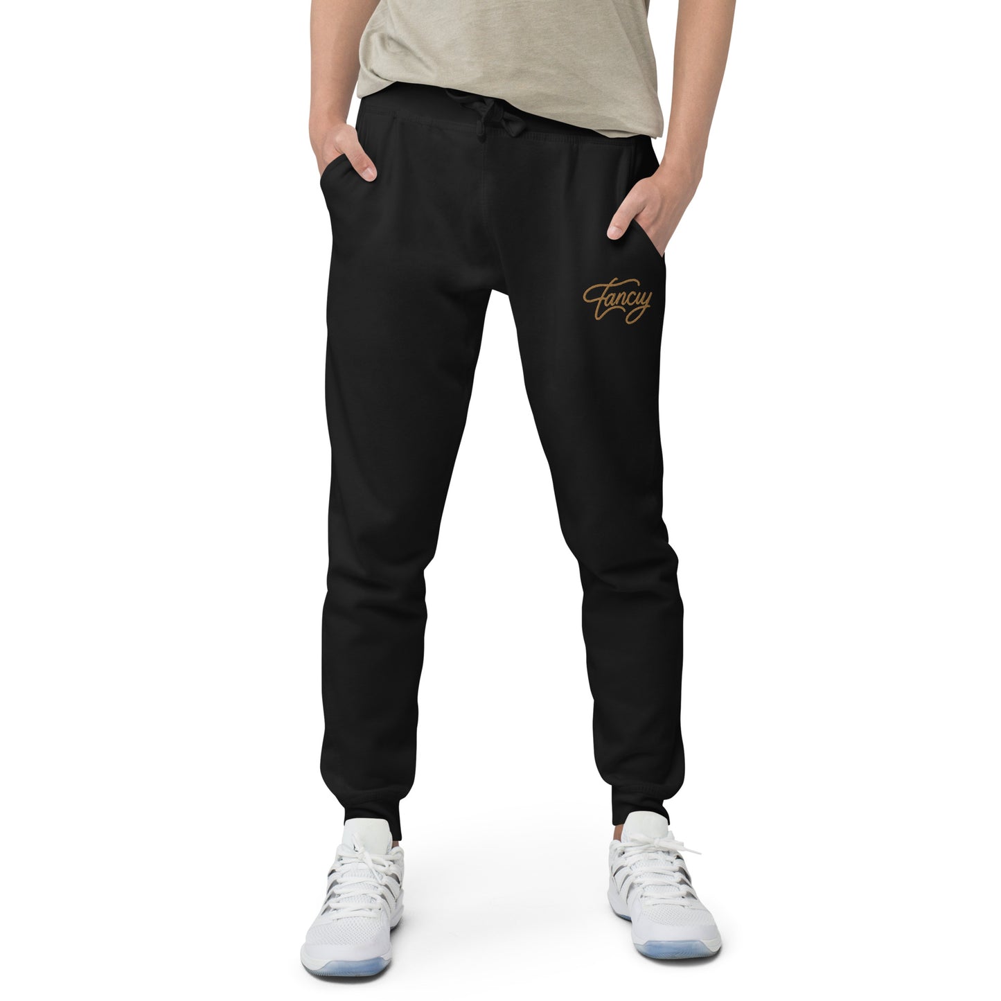 Embroidered Men's fleece sweatpants