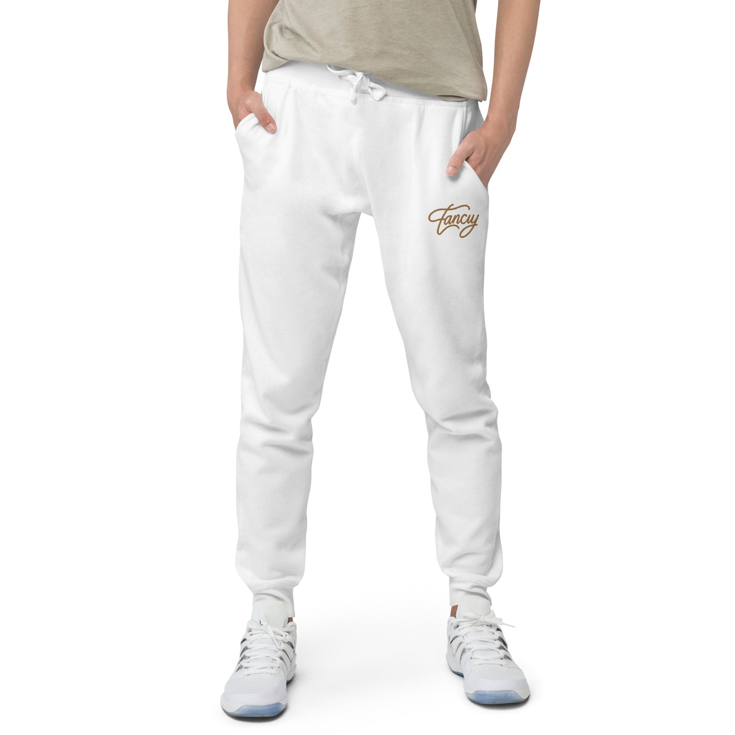 Embroidered Men's fleece sweatpants