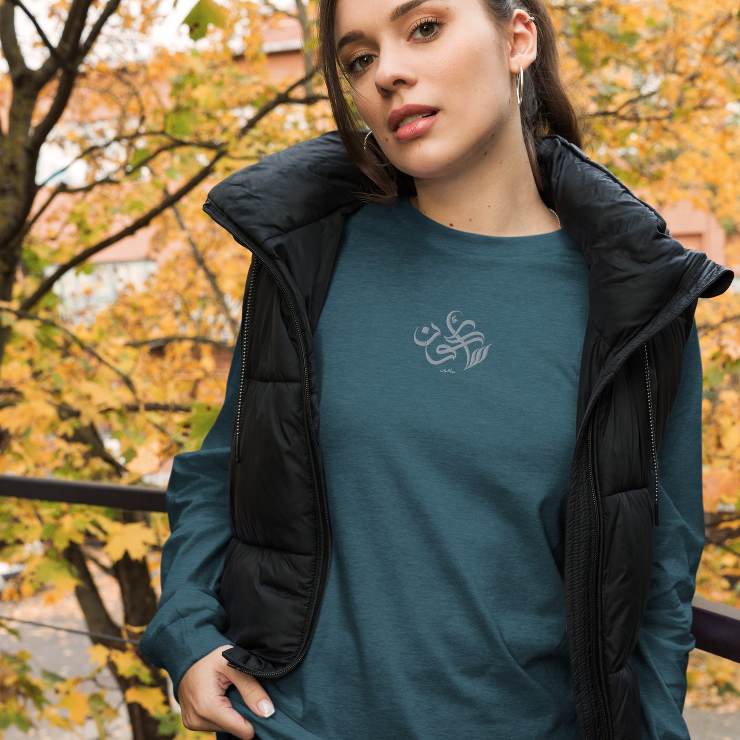 Embroidered Women's Long Sleeve Tee