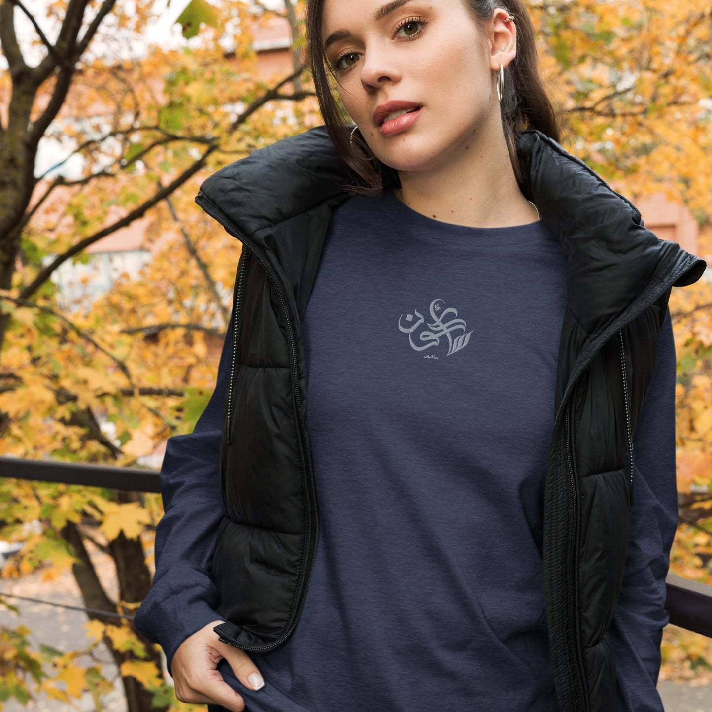 Embroidered Women's Long Sleeve Tee