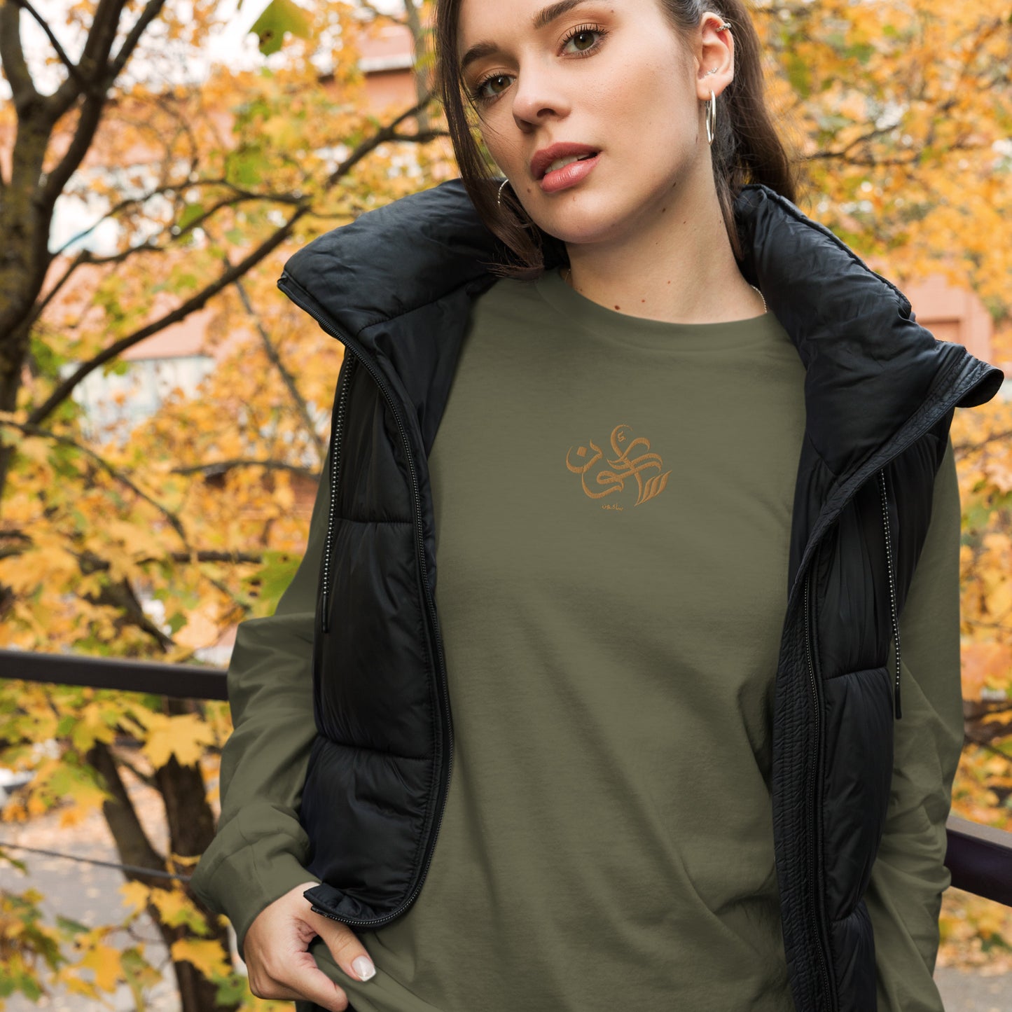 Embroidered Women's Long Sleeve Tee