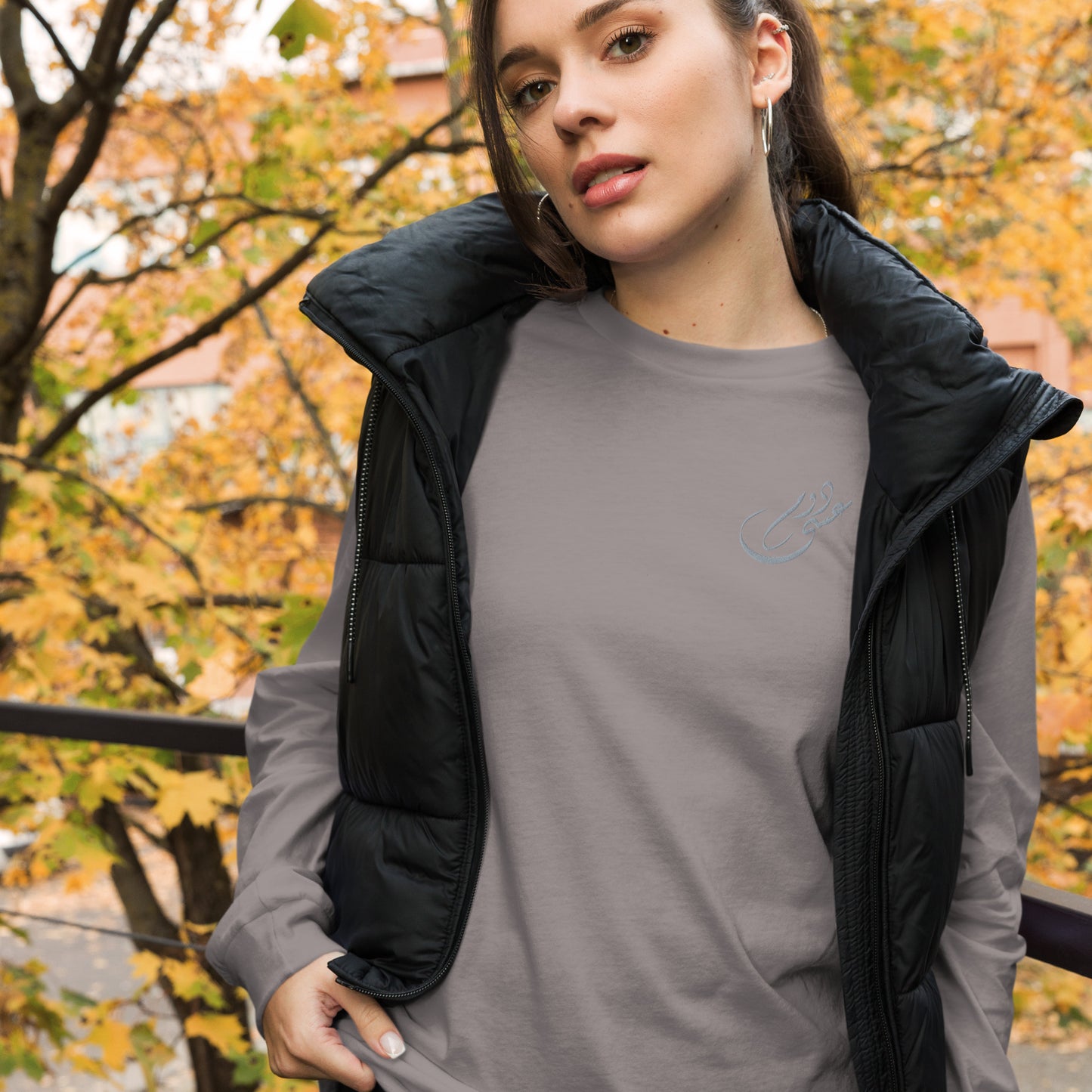 Women's Embroidered Long Sleeve Tee