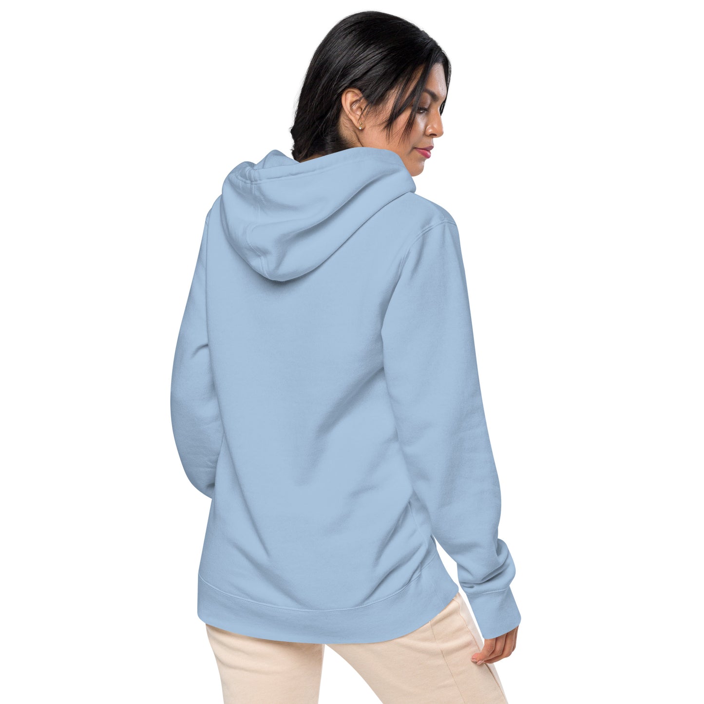 Women's Embroidered pigment-dyed hoodie