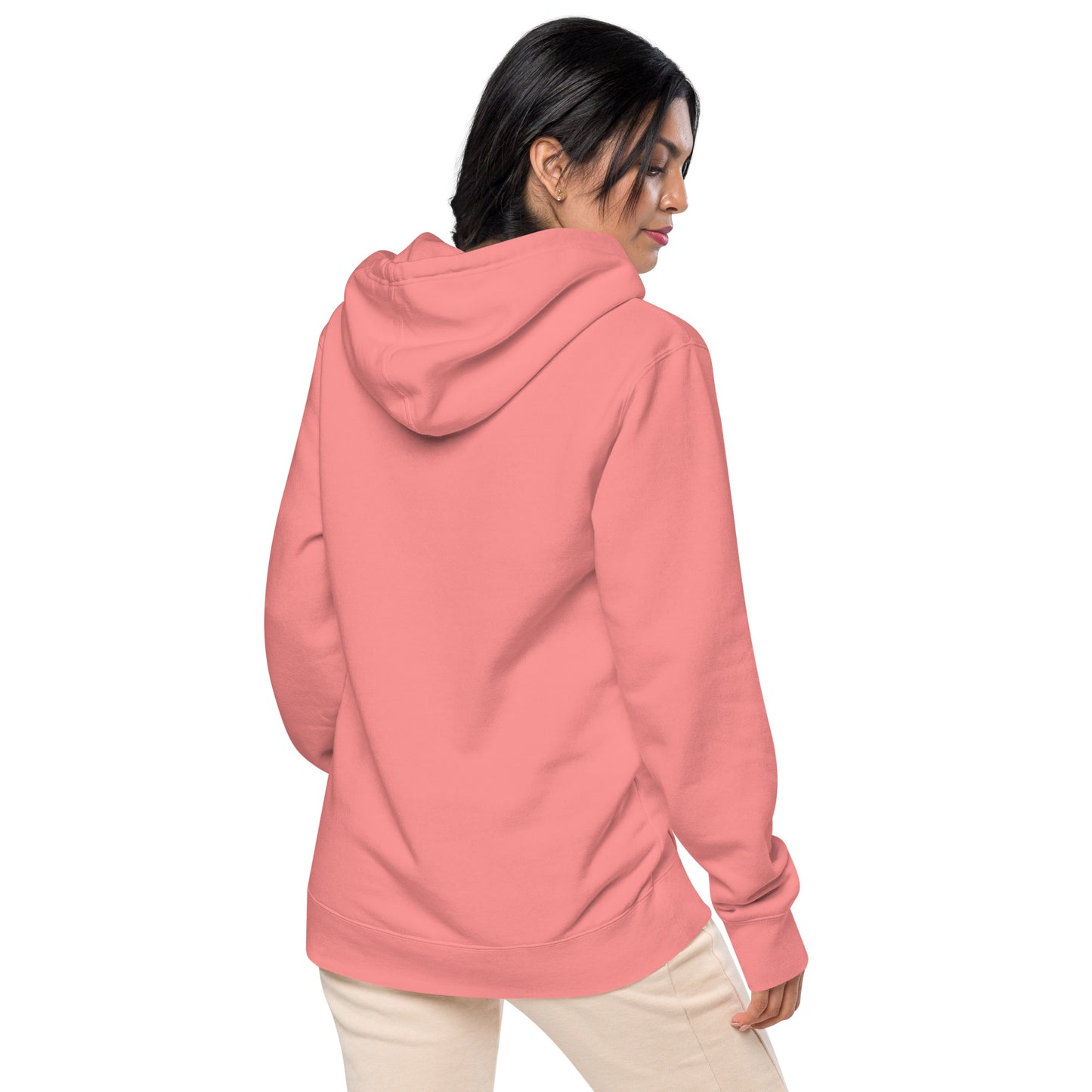 Women's Embroidered pigment-dyed hoodie