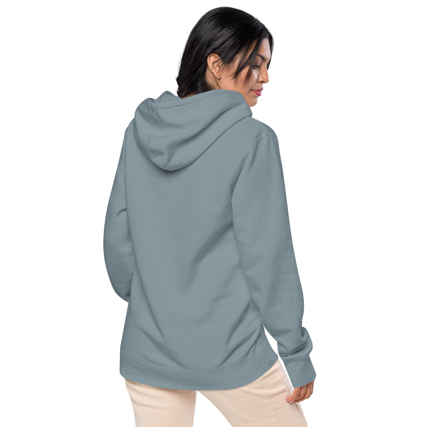 Women's Embroidered pigment-dyed hoodie