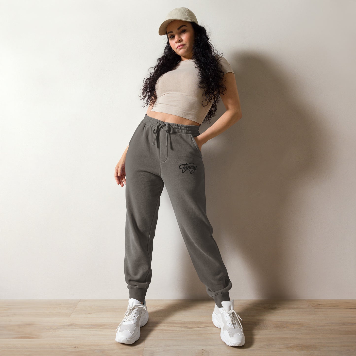 Embroidered Unisex pigment-dyed sweatpants