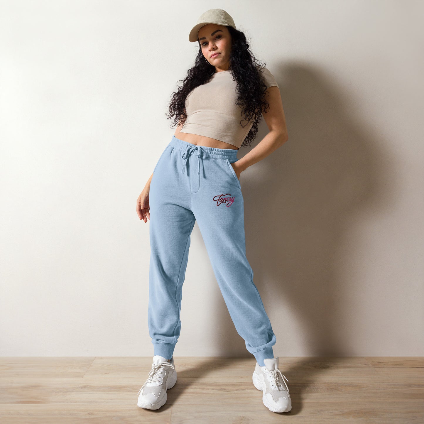 Embroidered Unisex pigment-dyed sweatpants