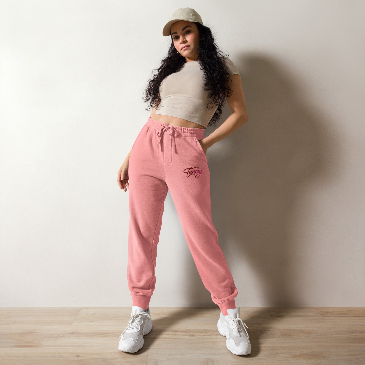 Embroidered Unisex pigment-dyed sweatpants