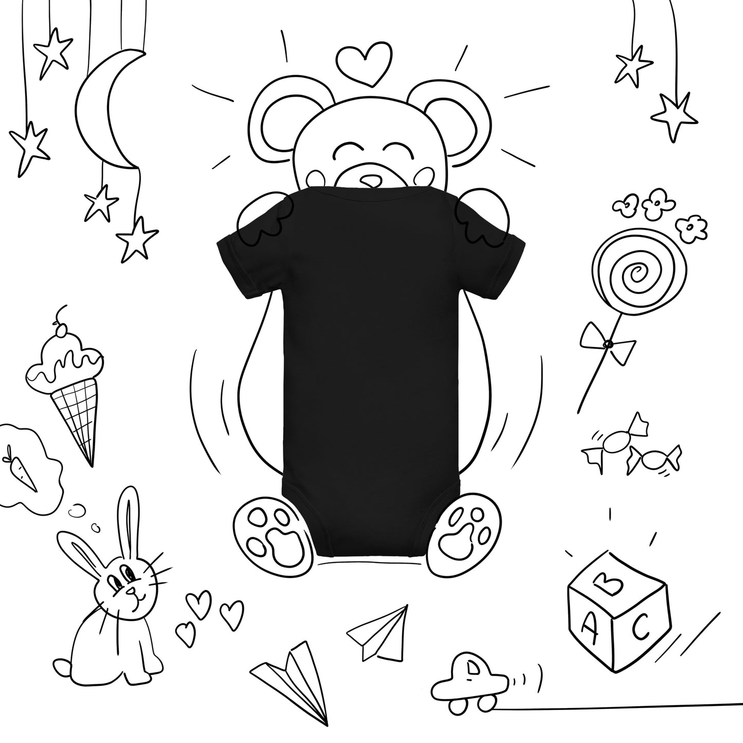 Embroidered Baby short sleeve one piece