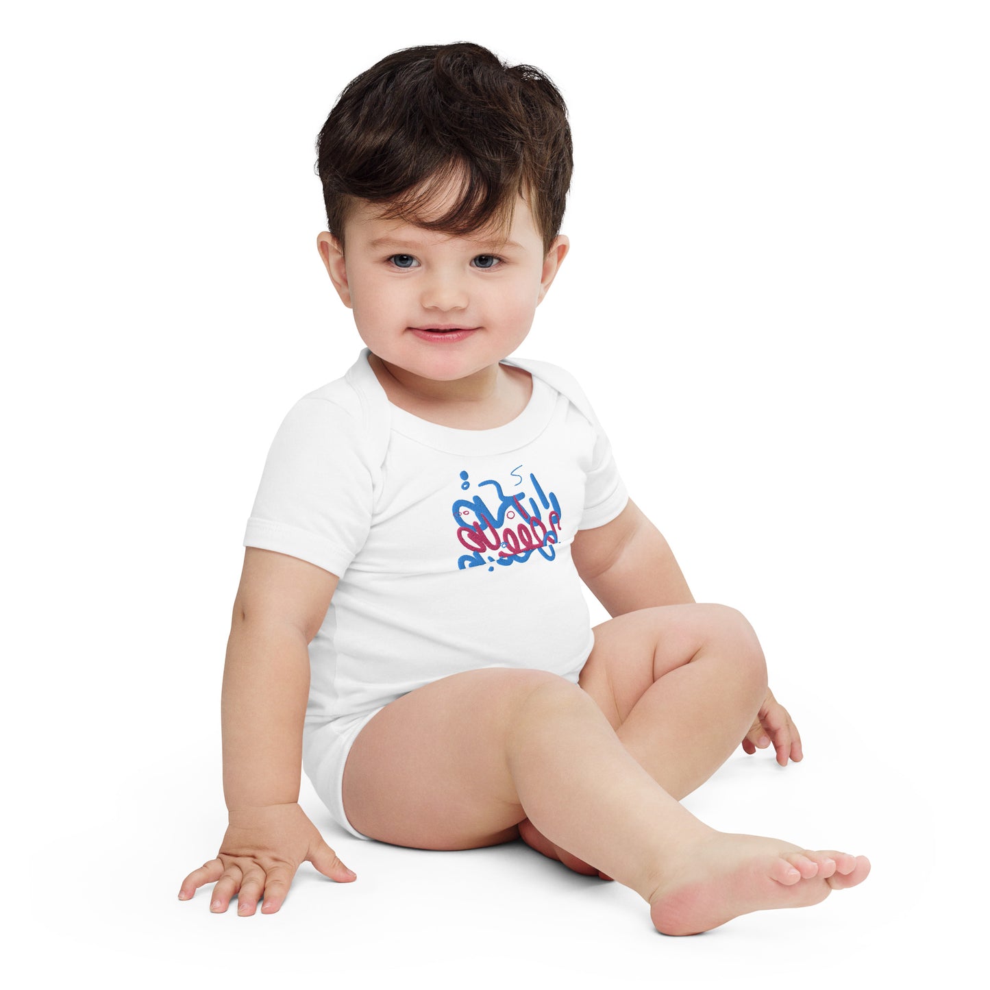 Embroidered Baby short sleeve one piece