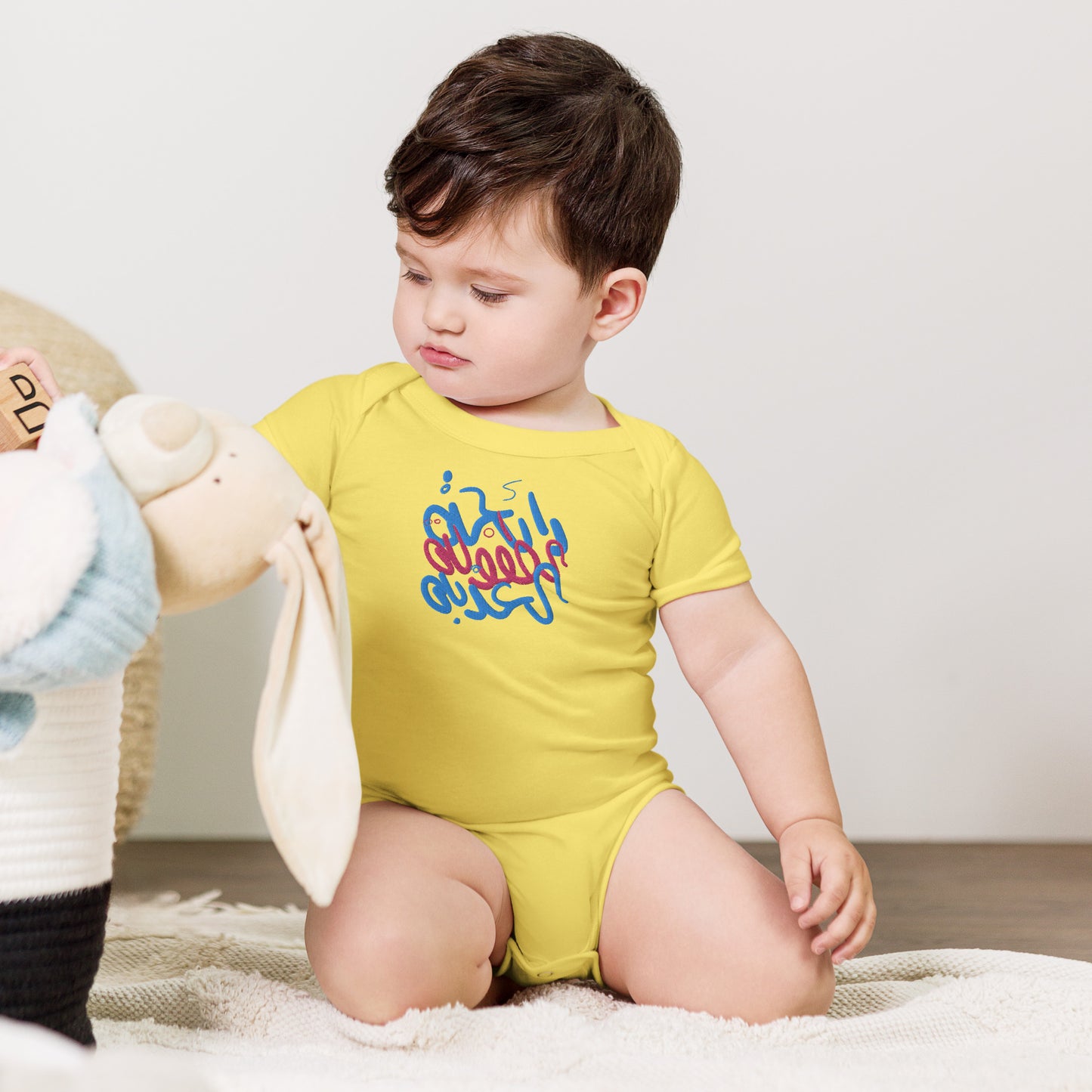 Embroidered Baby short sleeve one piece