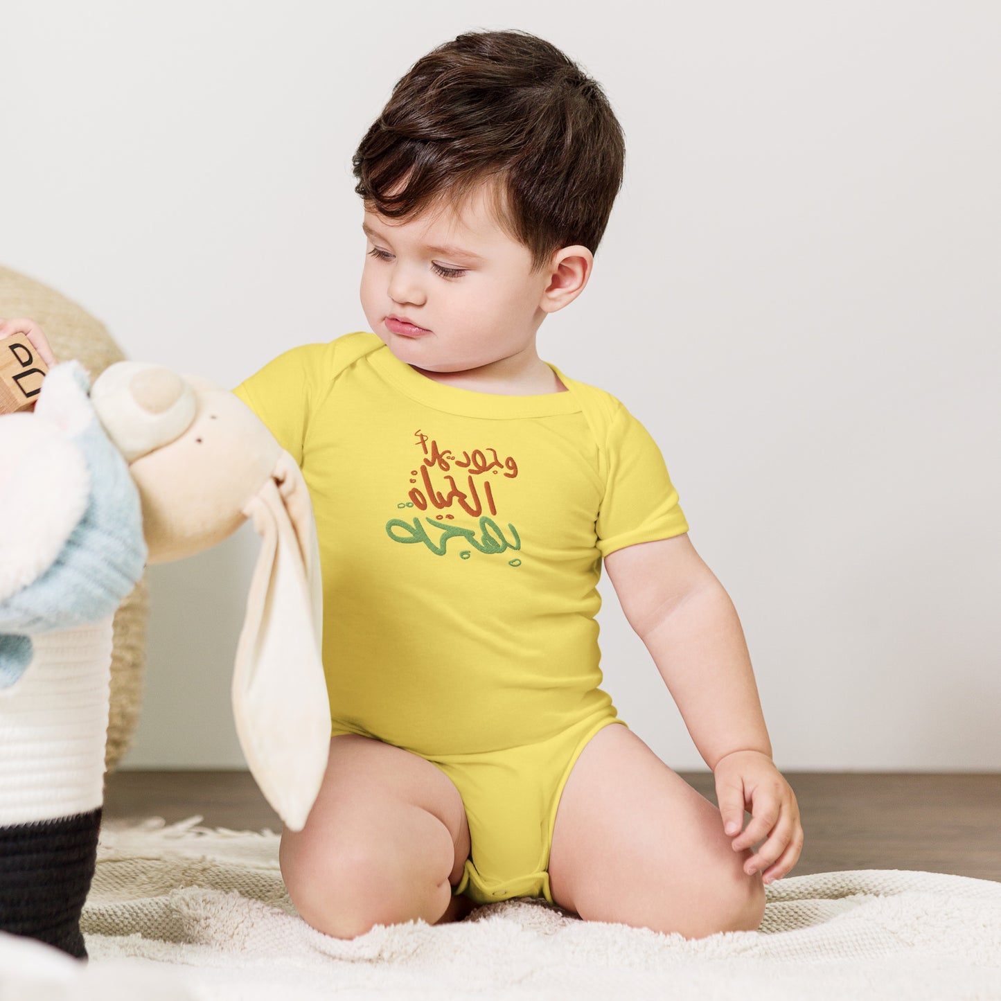 Embroidered Baby short sleeve one piece