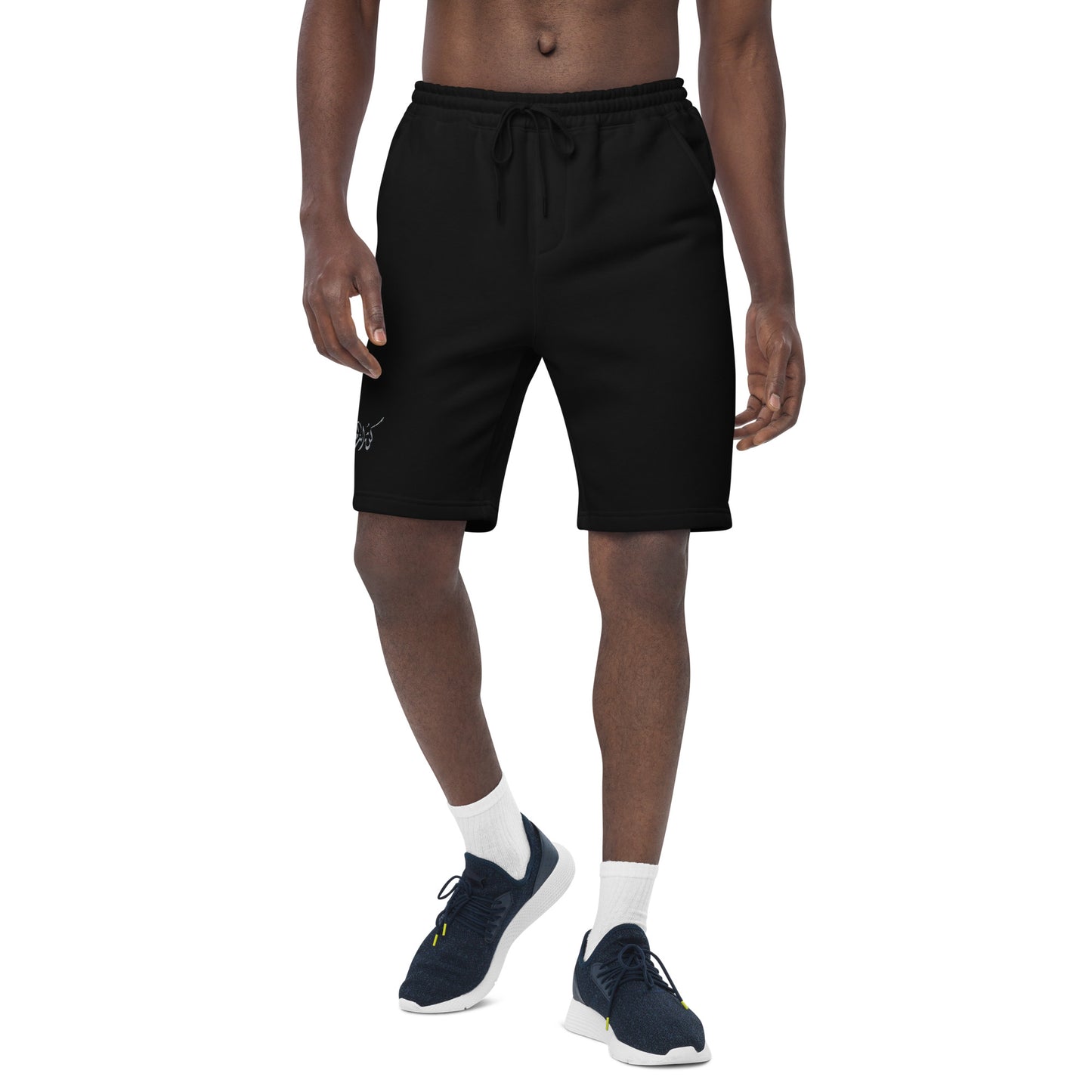 Embroidered Men's fleece shorts