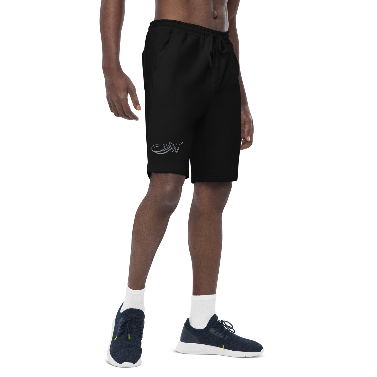 Embroidered Men's fleece shorts