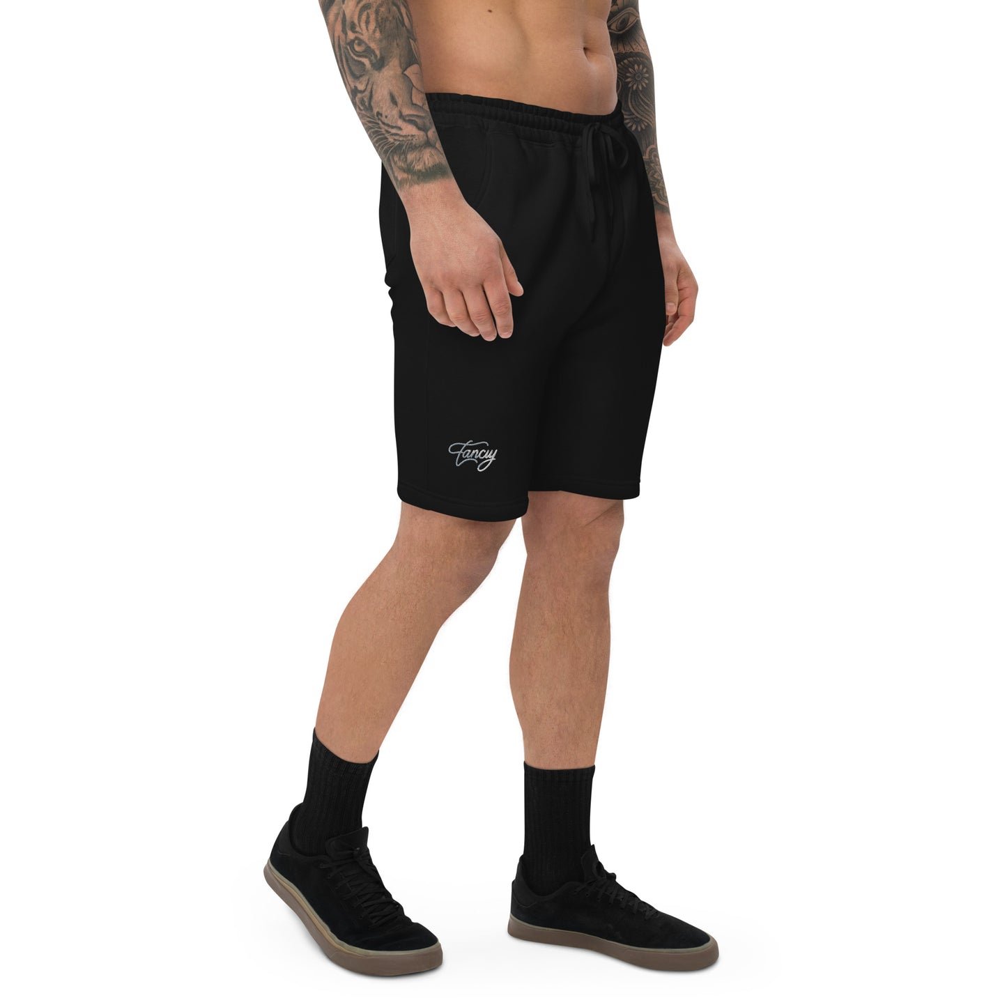 Embroidered Men's fleece shorts