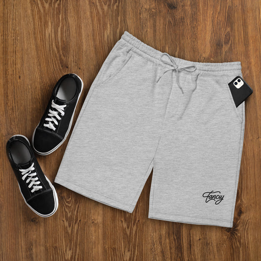 Embroidered Men's fleece shorts