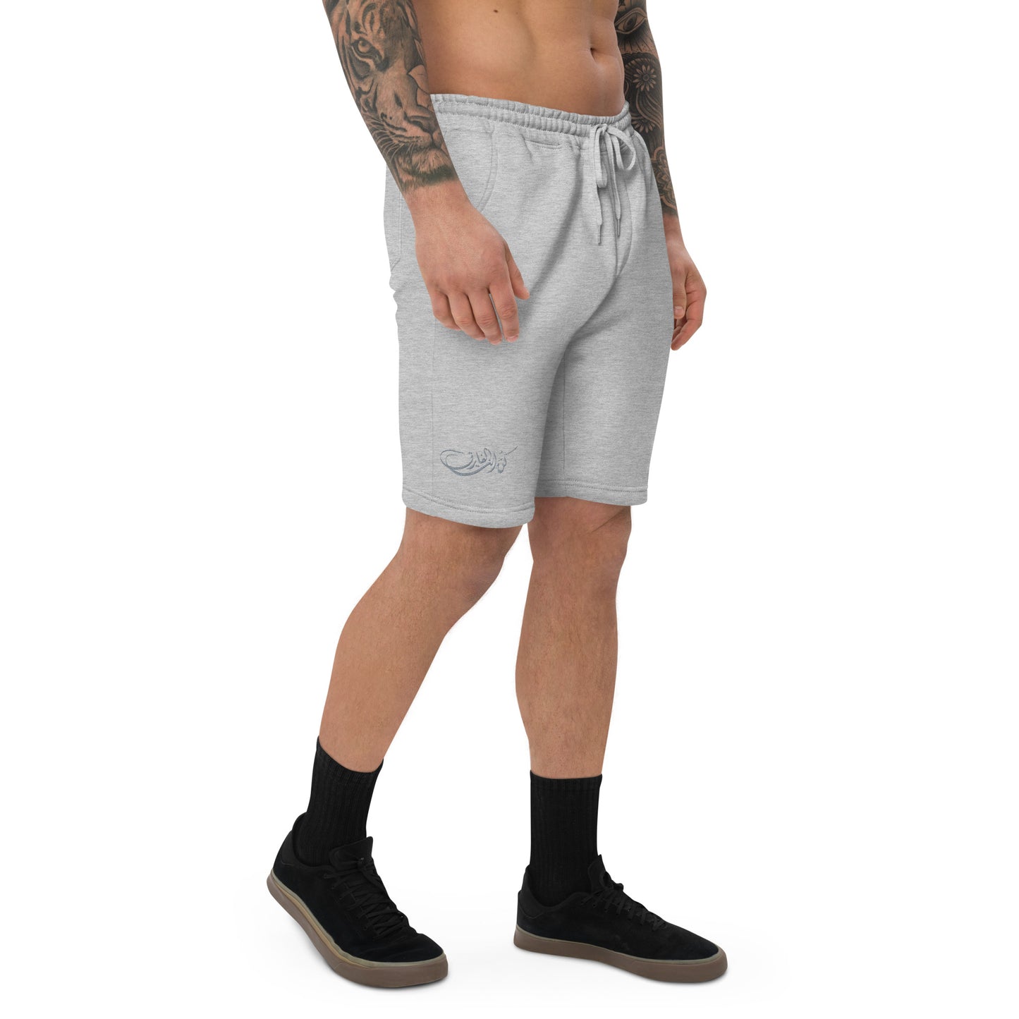 Embroidered Men's fleece shorts