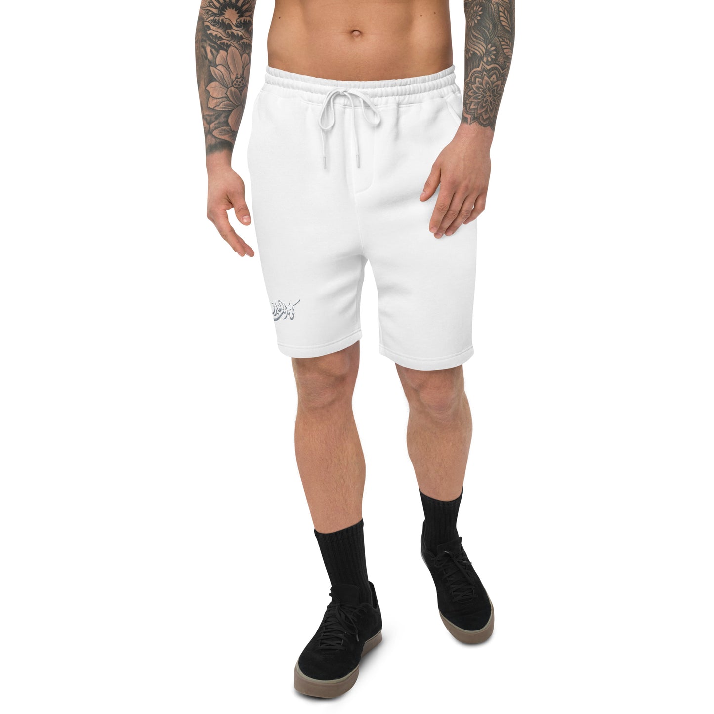 Embroidered Men's fleece shorts