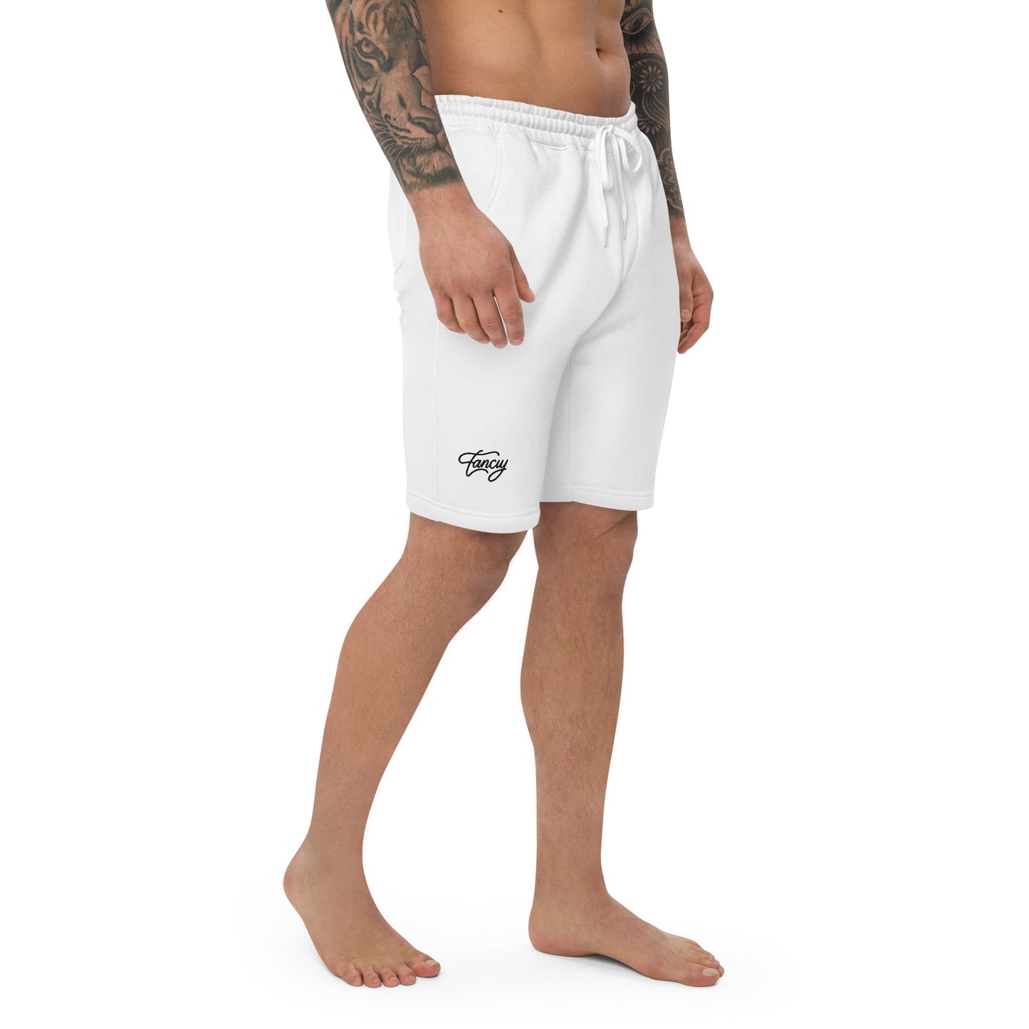 Embroidered Men's fleece shorts