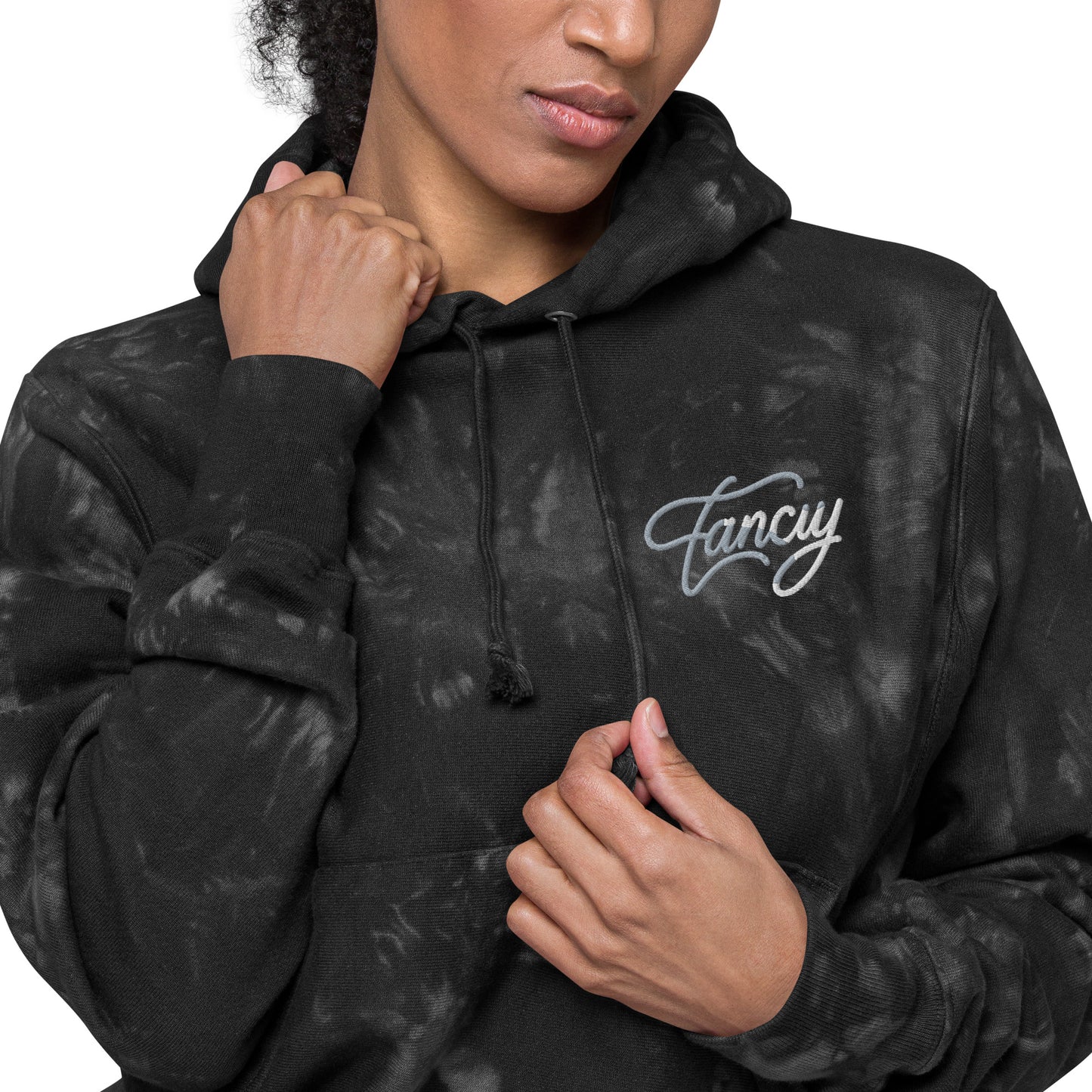 Embroidered Women's Champion tie-dye hoodie
