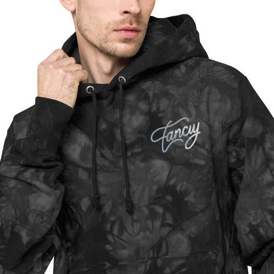 Embroidered Men's Champion tie-dye hoodie