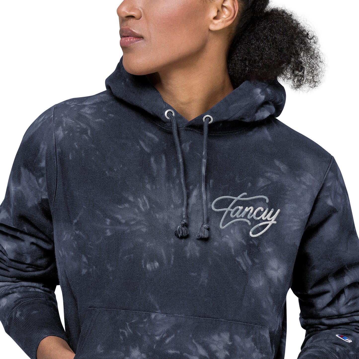 Embroidered Women's Champion tie-dye hoodie