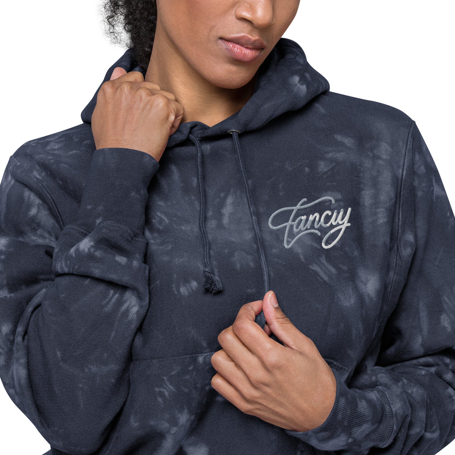 Embroidered Women's Champion tie-dye hoodie