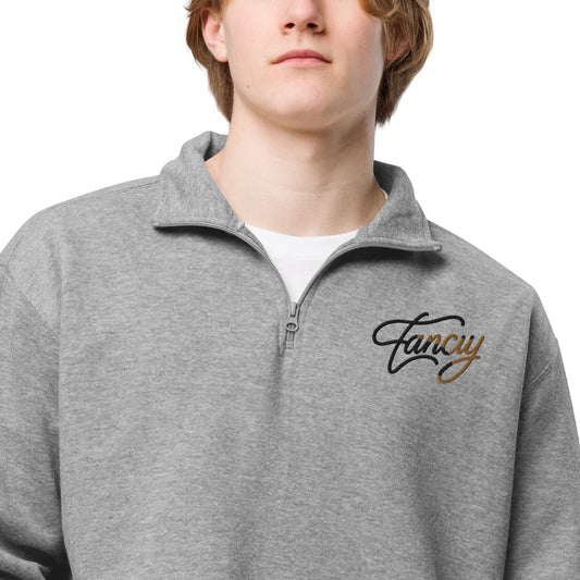 Embroidered Men's fleece pullover