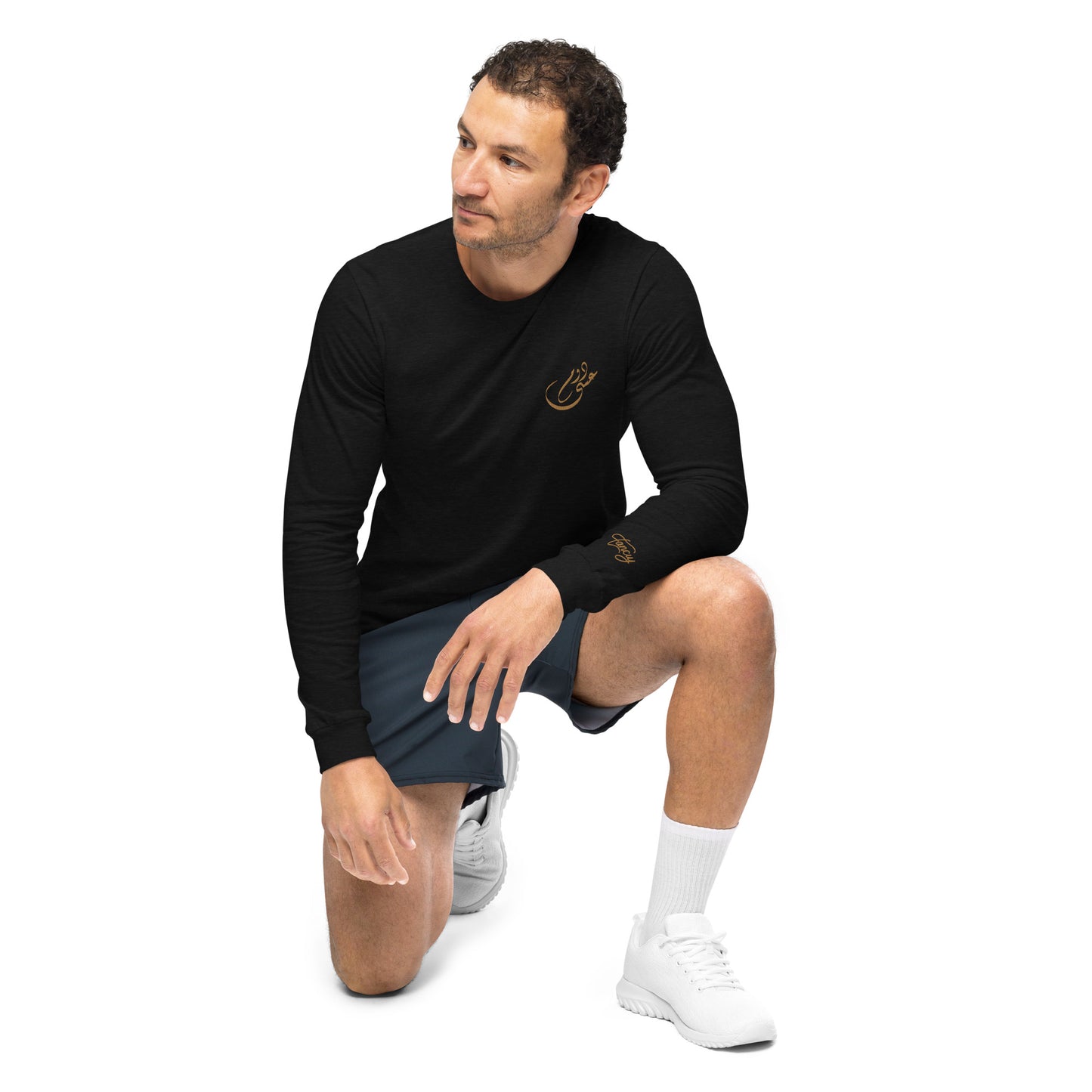 Embroidered Men's Long Sleeve Tee