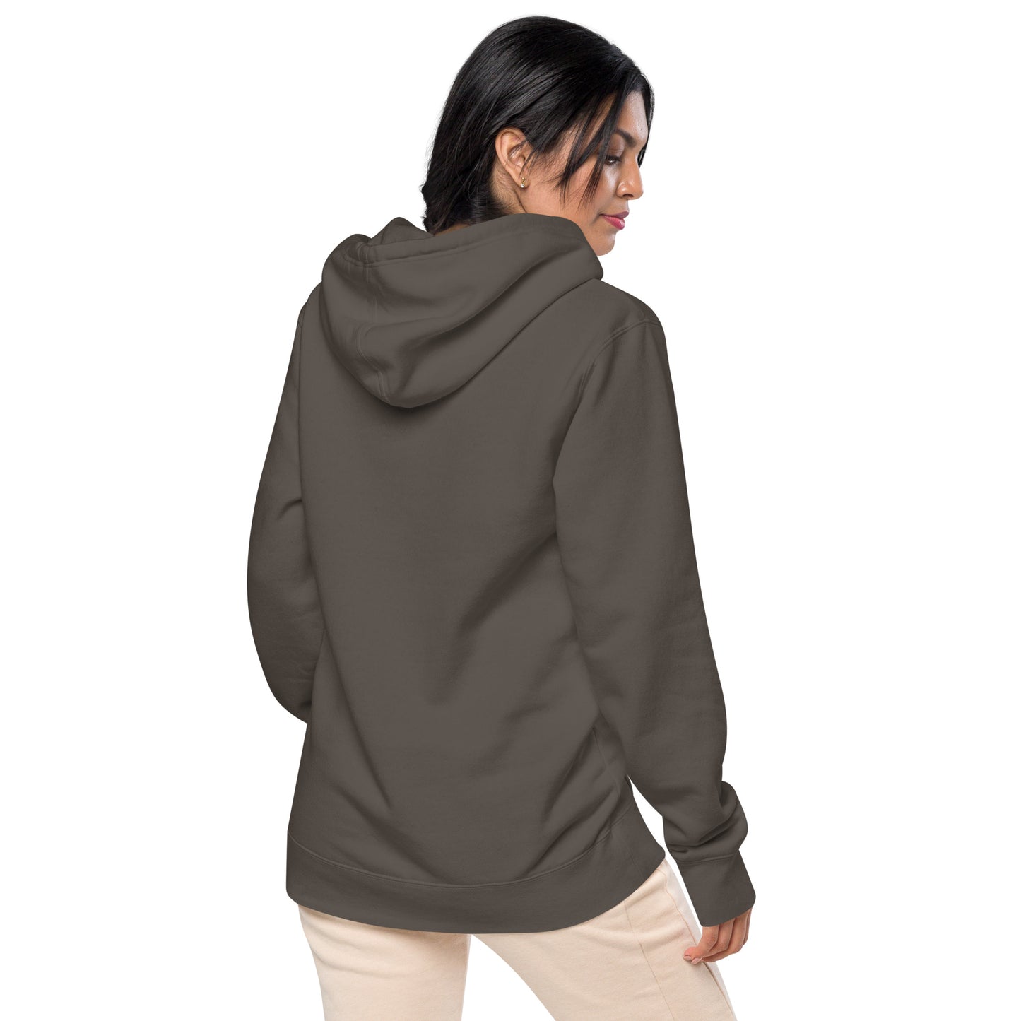 Women's Embroidered pigment-dyed hoodie