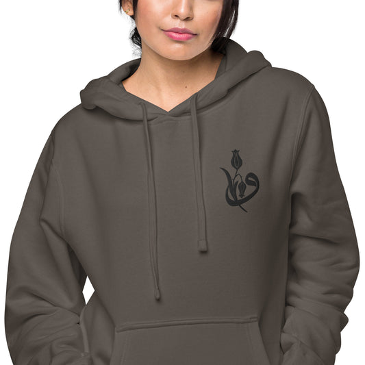 Women's Embroidered pigment-dyed hoodie