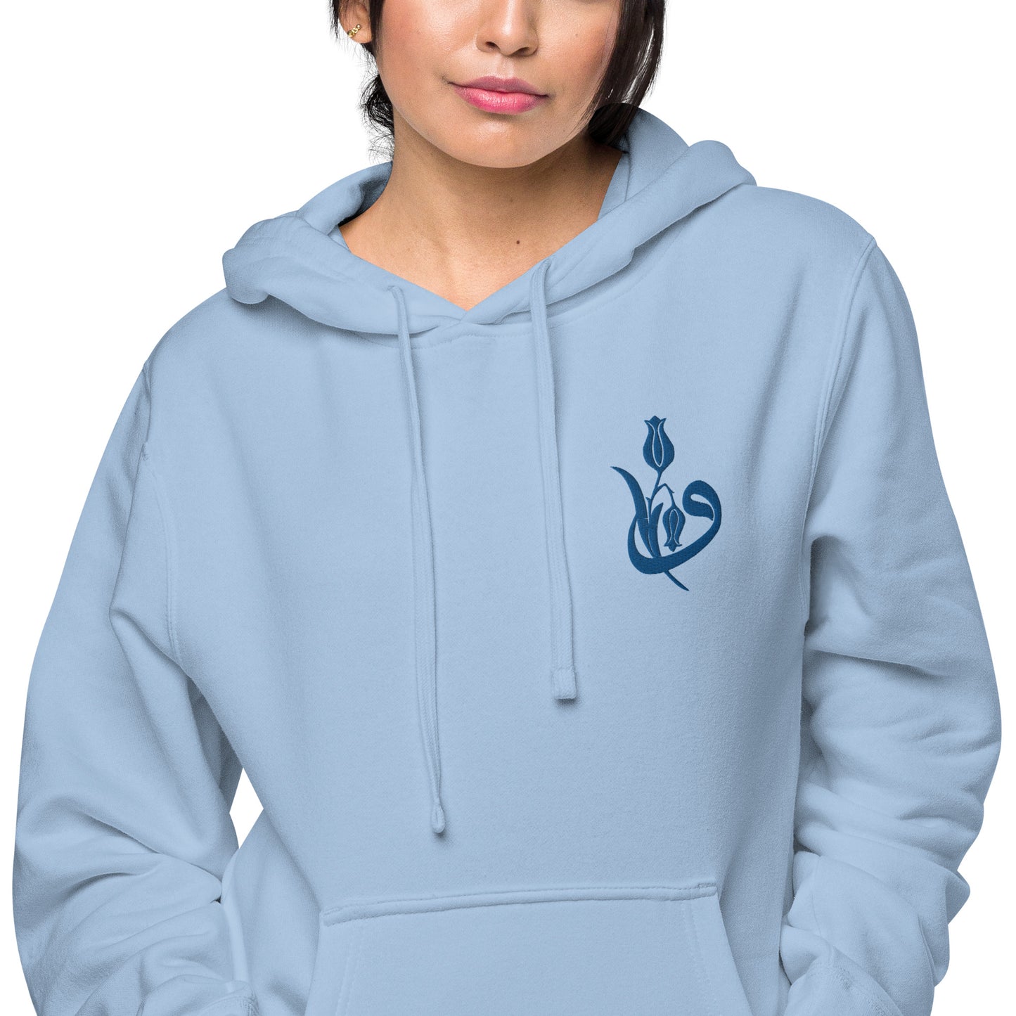 Women's Embroidered pigment-dyed hoodie