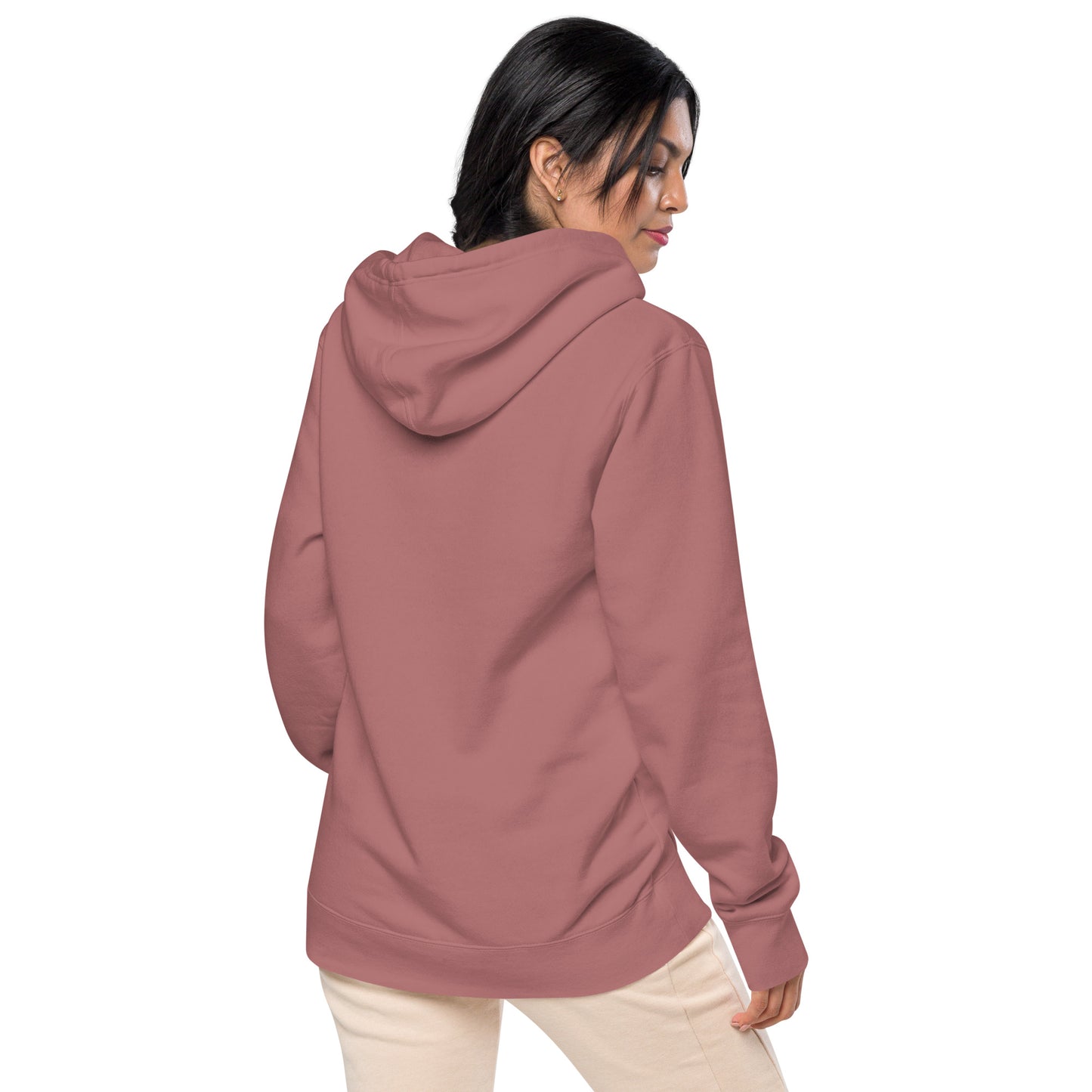 Women's Embroidered pigment-dyed hoodie