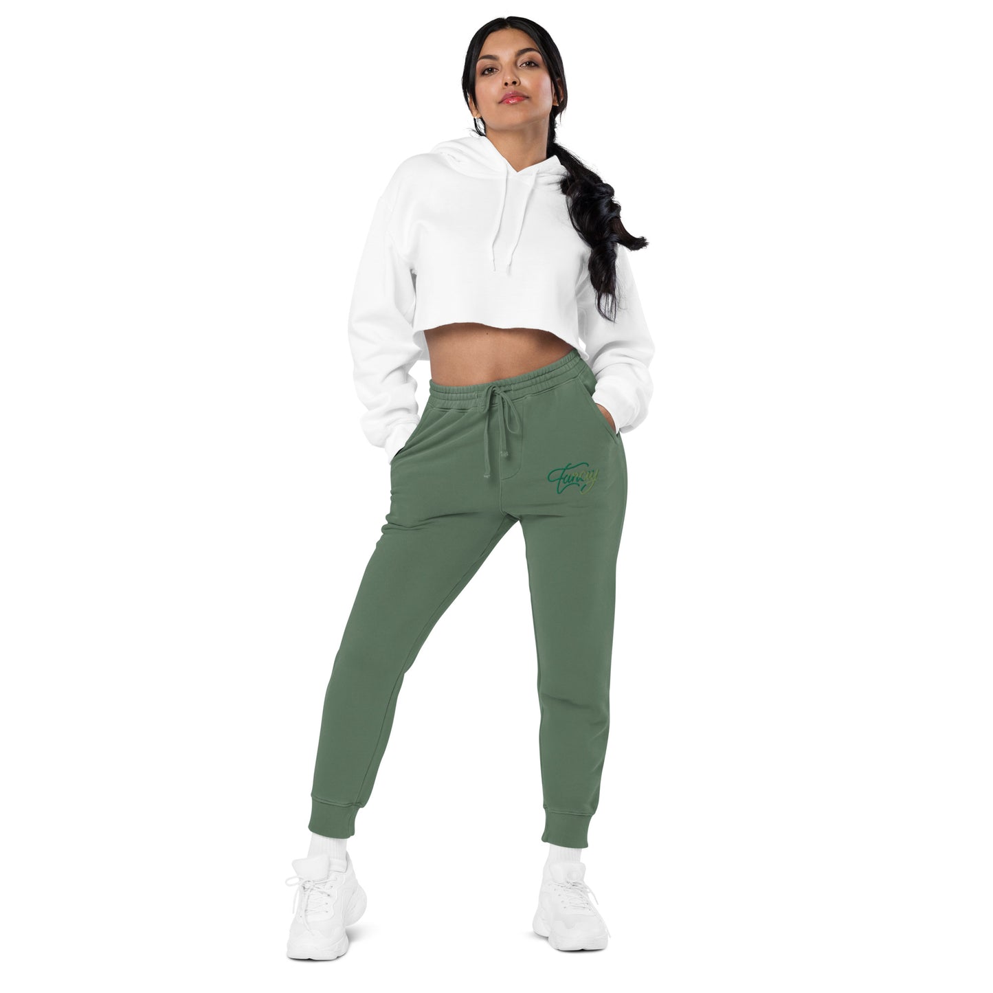 Embroidered Unisex pigment-dyed sweatpants