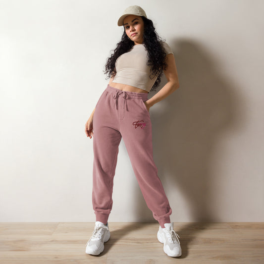 Embroidered Unisex pigment-dyed sweatpants